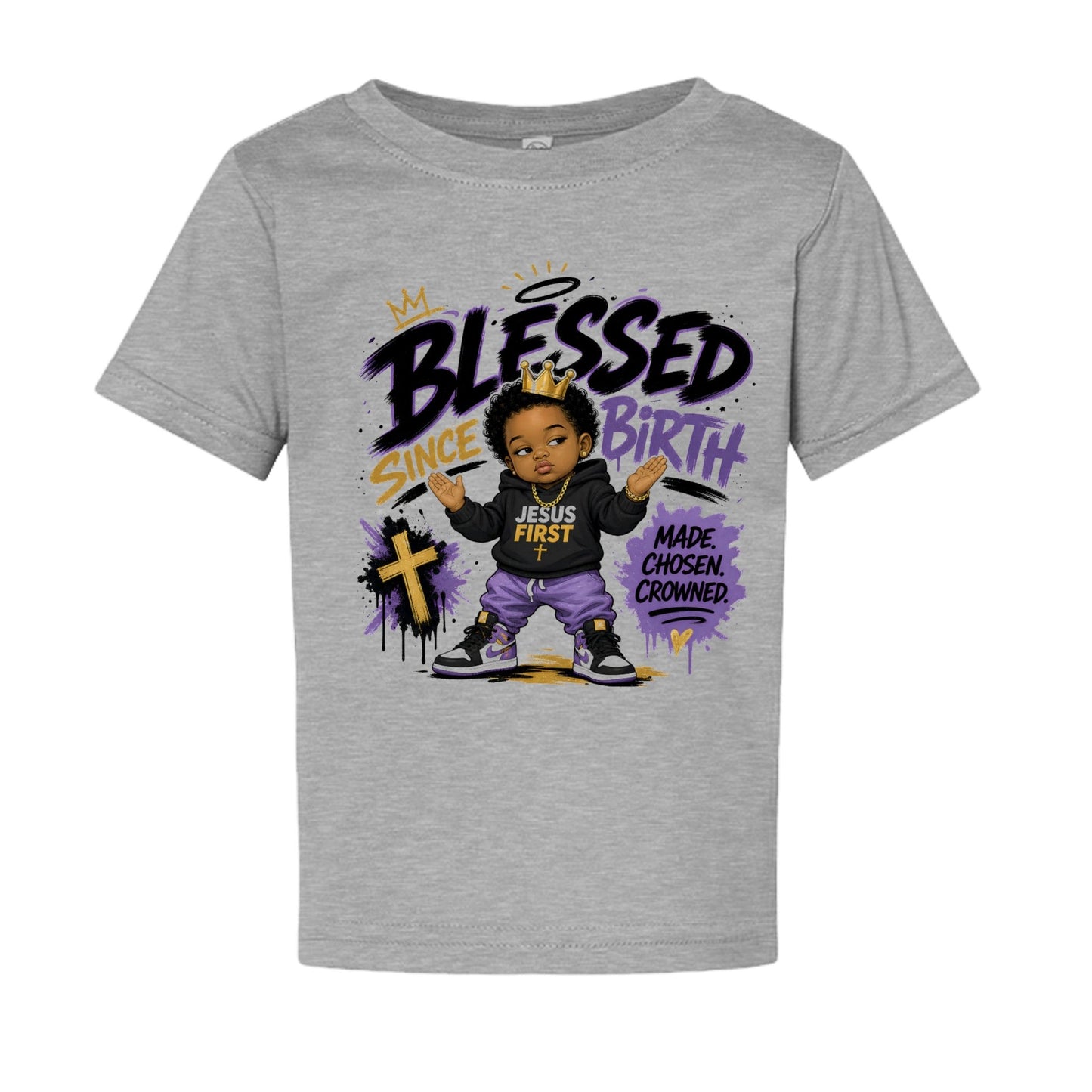 Blessed Since Birth Baby Christian T‑Shirt - ClaimedbyGodDesigns