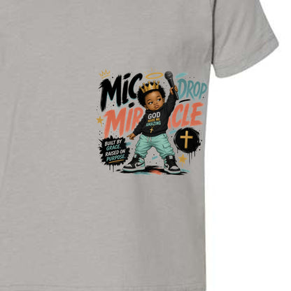 Mic Drop Miracle Toddler Christian T-shirt - ClaimedbyGodDesigns