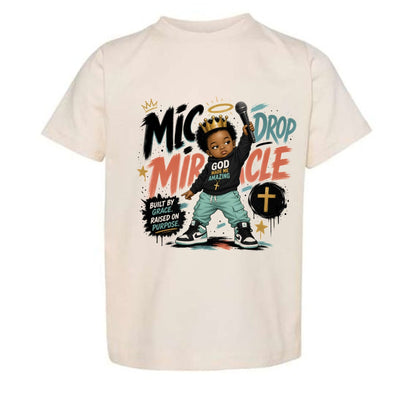 Mic Drop Miracle Toddler Christian T-shirt - ClaimedbyGodDesigns