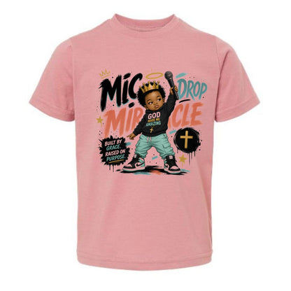 Mic Drop Miracle Toddler Christian T-shirt - ClaimedbyGodDesigns