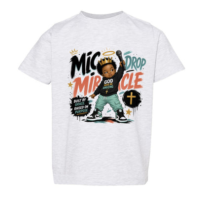 Mic Drop Miracle Toddler Christian T-shirt - ClaimedbyGodDesigns