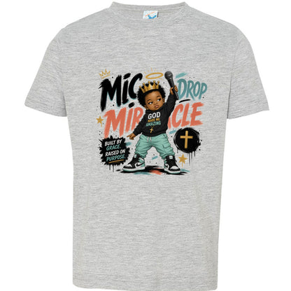 Mic Drop Miracle Toddler Christian T-shirt - ClaimedbyGodDesigns