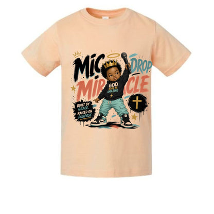 Mic Drop Miracle Toddler Christian T-shirt - ClaimedbyGodDesigns
