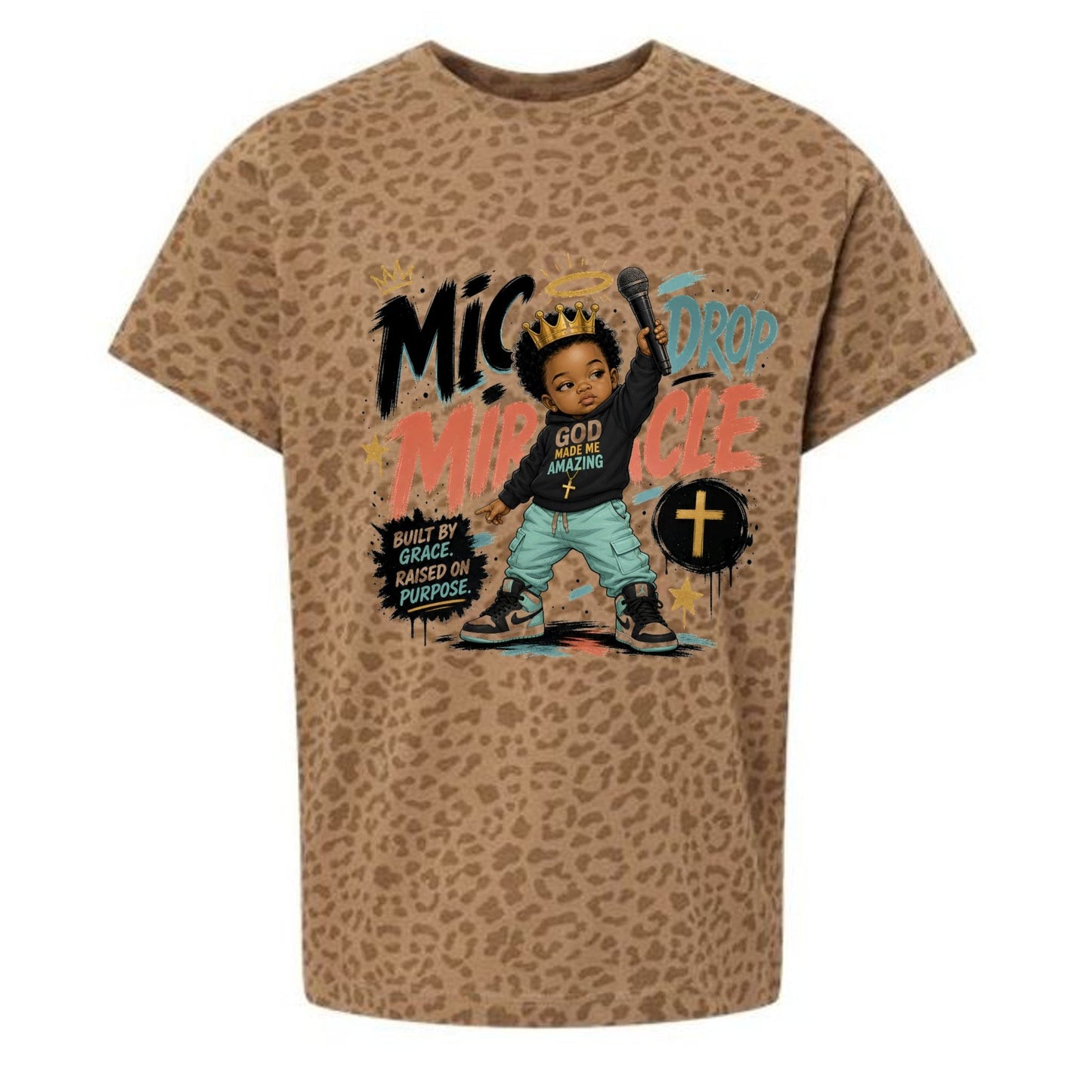 Mic Drop Miracle Toddler Christian T-shirt - ClaimedbyGodDesigns