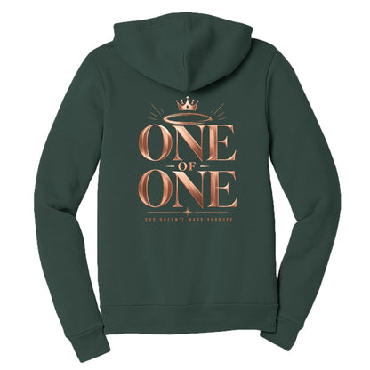 One Of One God Does Not Mass Produce Women's Christian Full - Zip Hooded Sweatshirt - ClaimedbyGodDesigns