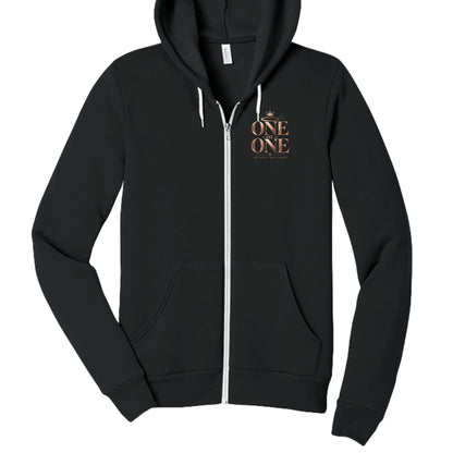 One Of One God Does Not Mass Produce Women's Christian Full - Zip Hooded Sweatshirt - ClaimedbyGodDesigns
