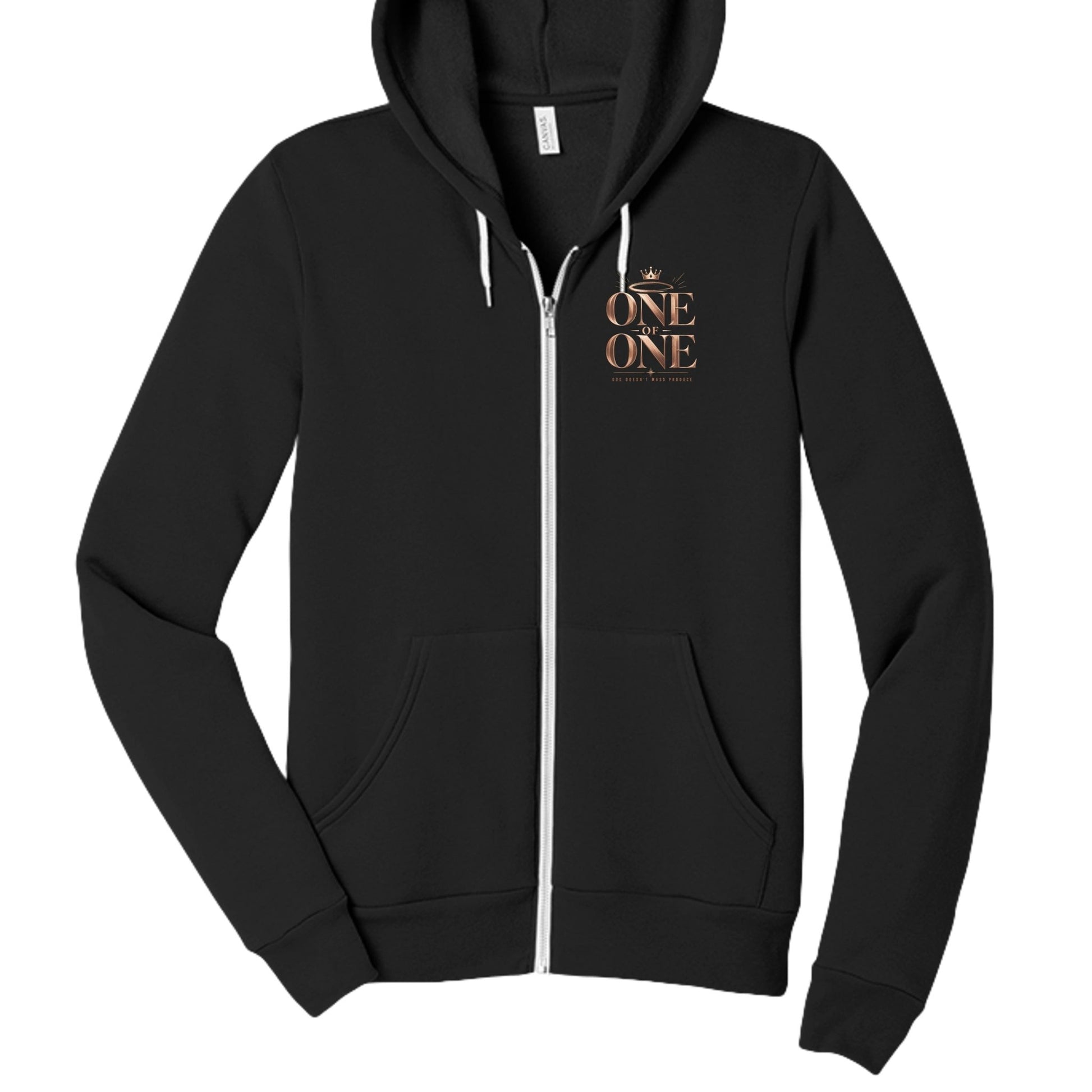 One Of One God Does Not Mass Produce Women's Christian Full - Zip Hooded Sweatshirt - ClaimedbyGodDesigns