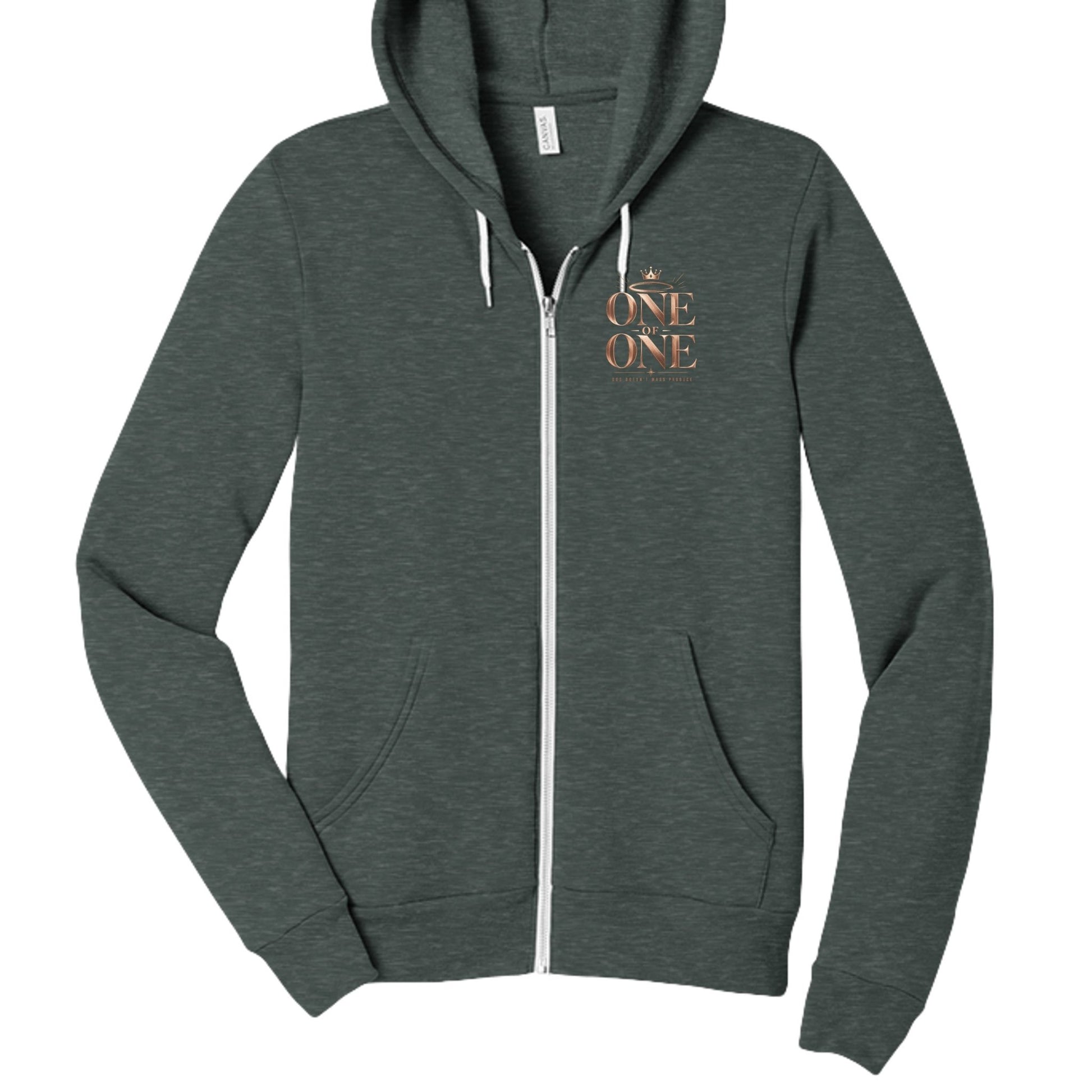One Of One God Does Not Mass Produce Women's Christian Full - Zip Hooded Sweatshirt - ClaimedbyGodDesigns