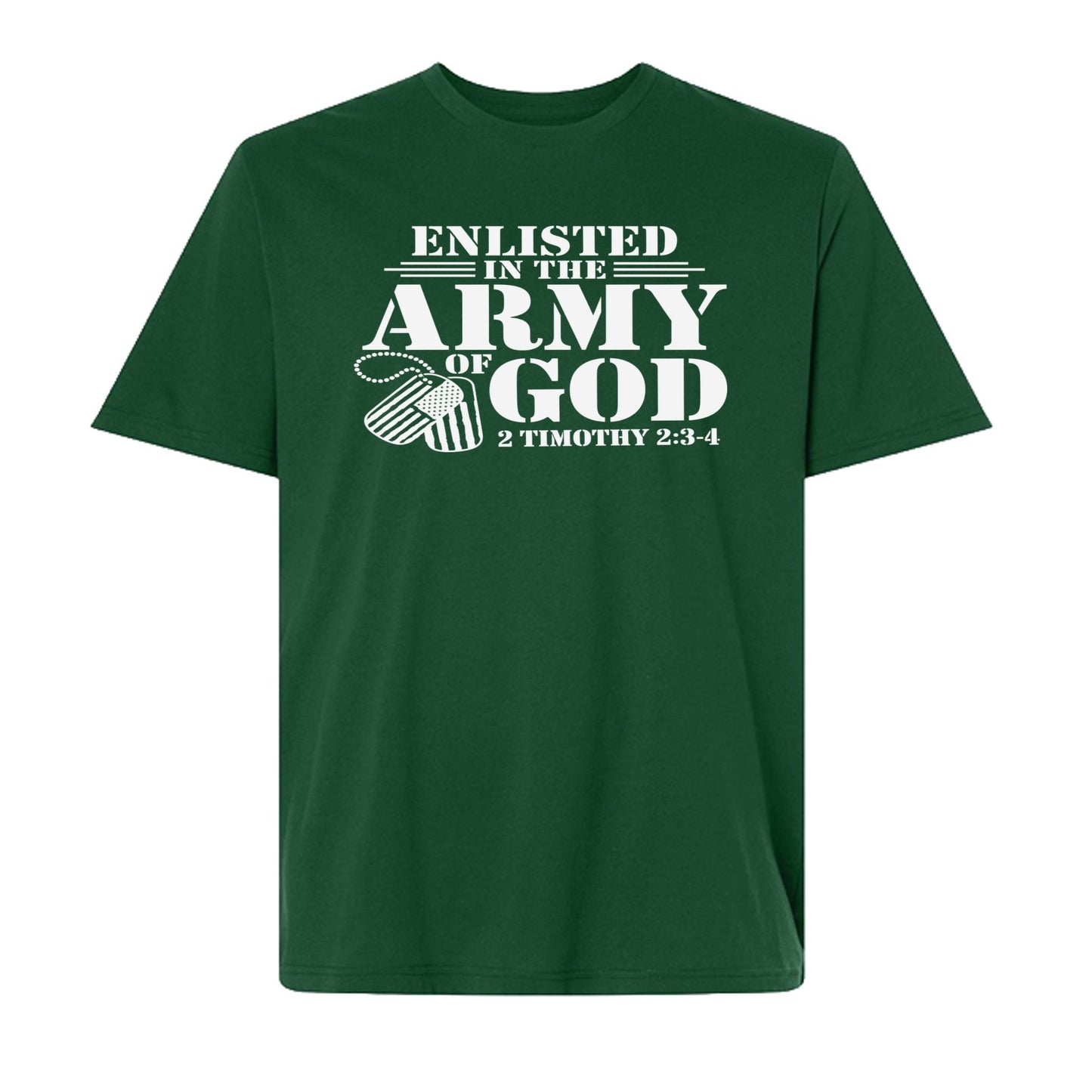 Enlisted In The Army Of God Men's Premium Christian T-shirt - ClaimedbyGodDesigns