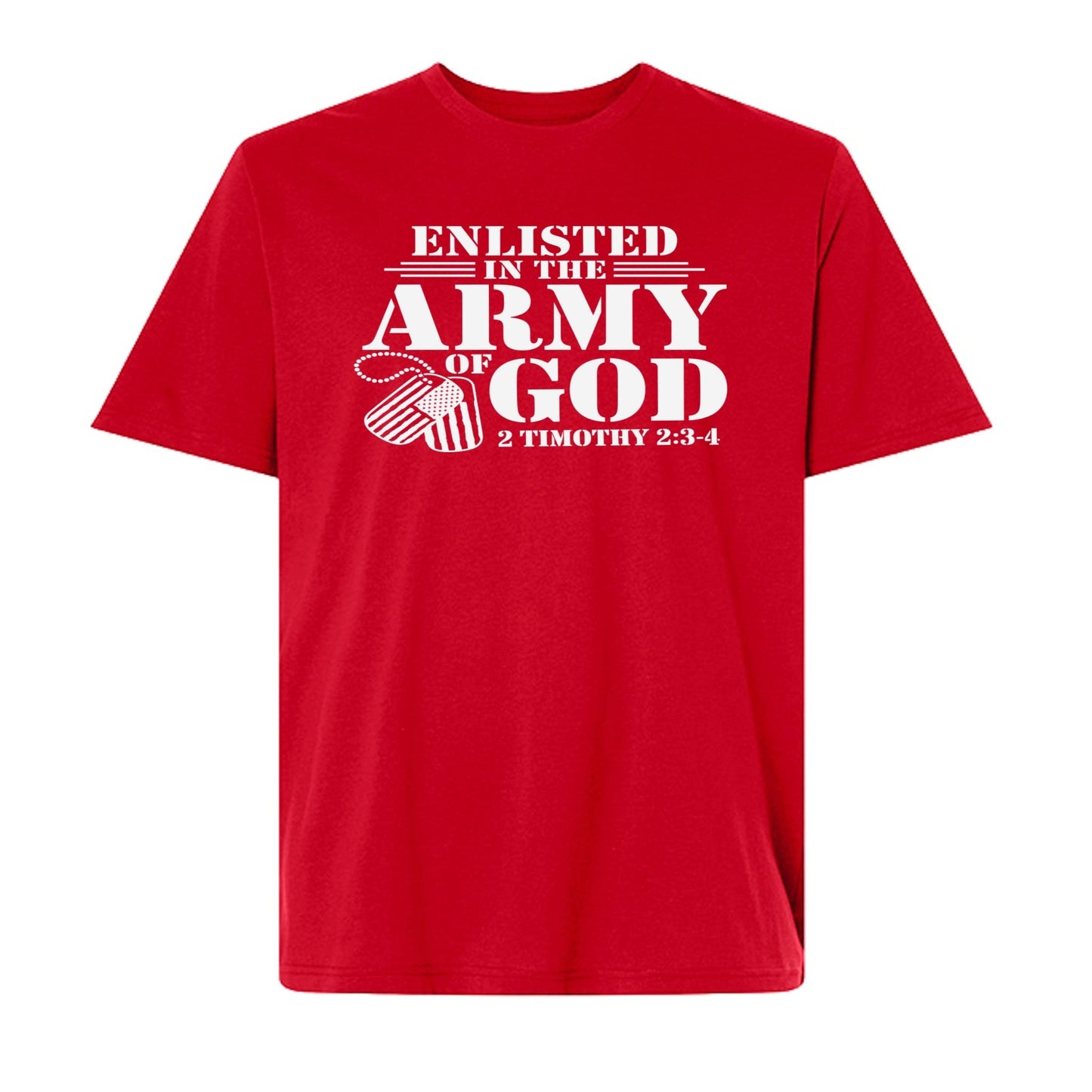 Enlisted In The Army Of God Men's Premium Christian T-shirt - ClaimedbyGodDesigns