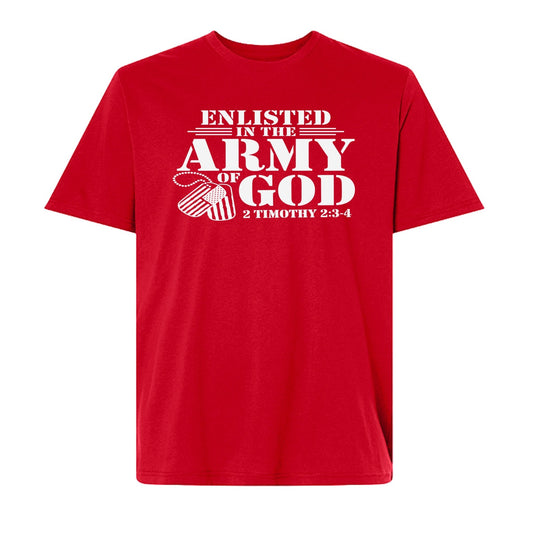 Enlisted In The Army Of God Men's Premium Christian T-shirt - ClaimedbyGodDesigns
