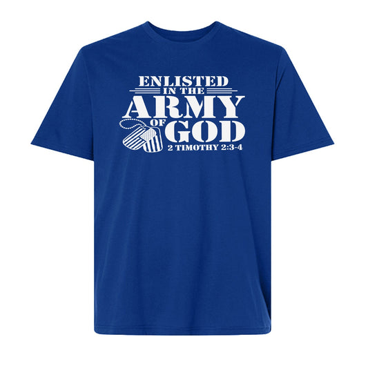 Enlisted In The Army Of God Men's Premium Christian T-shirt - ClaimedbyGodDesigns