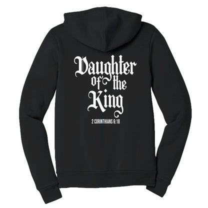 Daughter Of The King Women's Christian Full - zip Hooded Sweatshirt - ClaimedbyGodDesigns