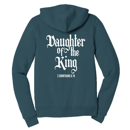 Daughter Of The King Women's Christian Full - zip Hooded Sweatshirt - ClaimedbyGodDesigns