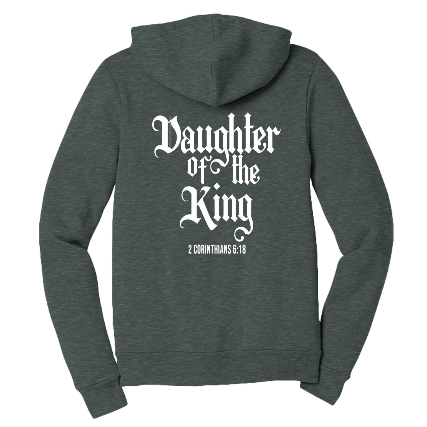 Daughter Of The King Women's Christian Full - zip Hooded Sweatshirt - ClaimedbyGodDesigns