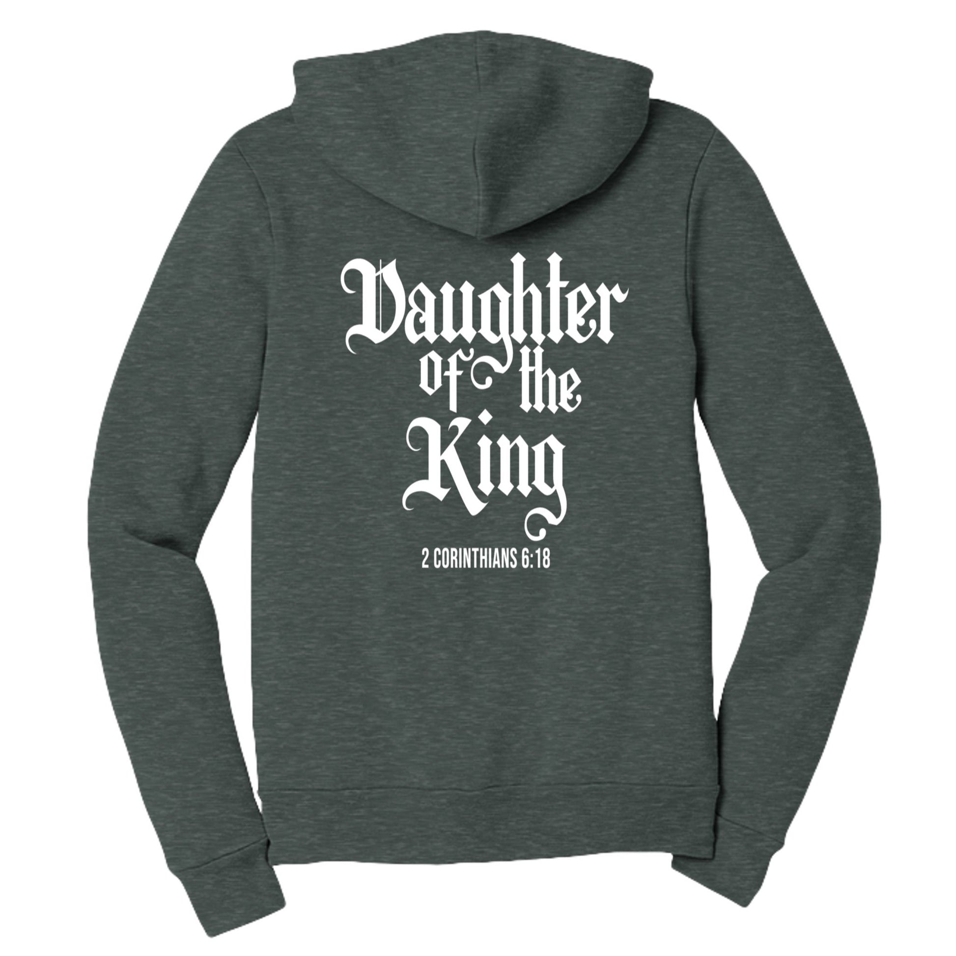Daughter Of The King Women's Christian Full - zip Hooded Sweatshirt - ClaimedbyGodDesigns