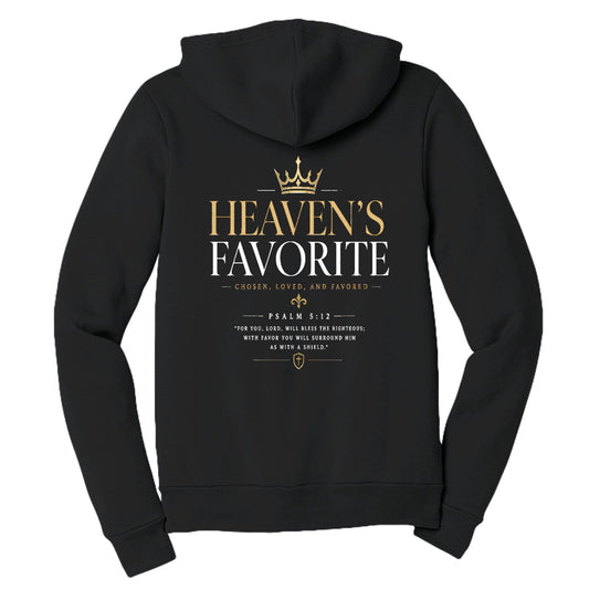 Heaven's Favorite Women's Christian Full - zip Hooded Sweatshirt - ClaimedbyGodDesigns