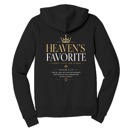 Heaven's Favorite Women's Christian Full - zip Hooded Sweatshirt - ClaimedbyGodDesigns
