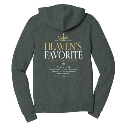Heaven's Favorite Women's Christian Full - zip Hooded Sweatshirt - ClaimedbyGodDesigns