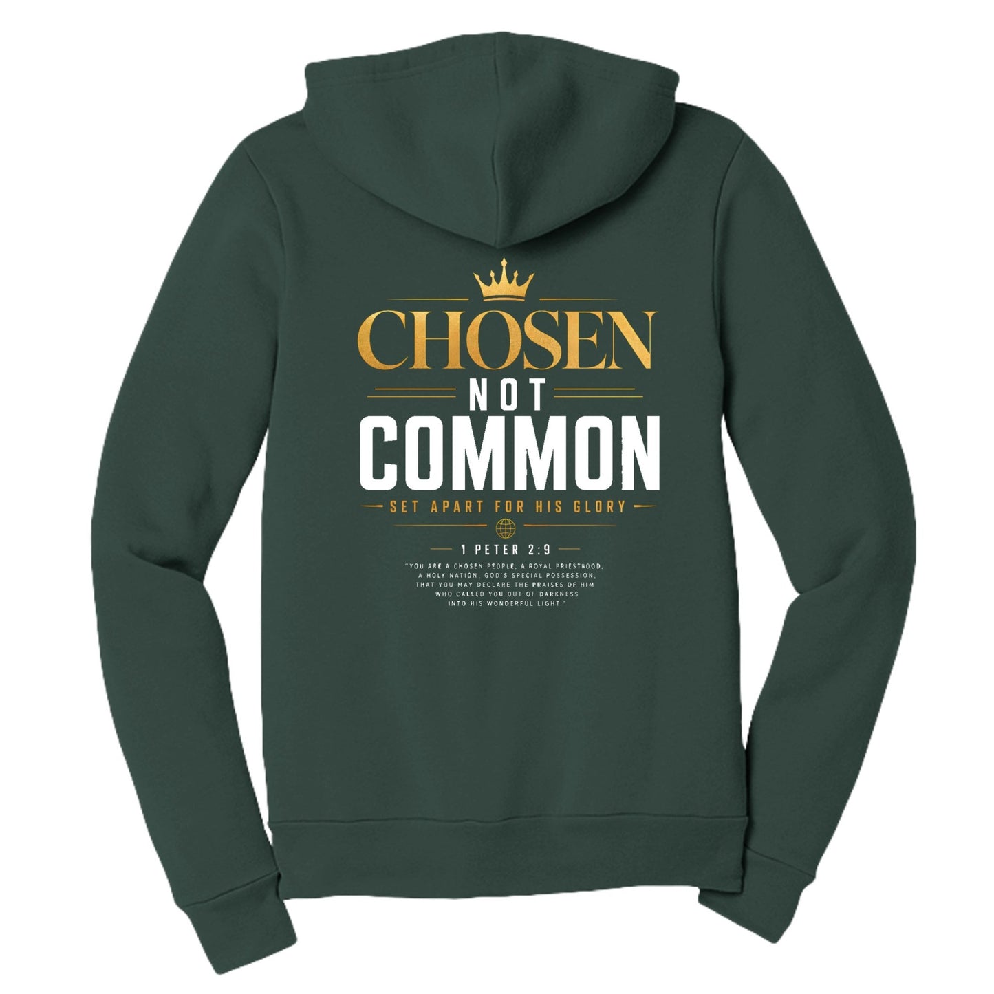 Chosen Not Common Women's Christian Full - zip Hooded Sweatshirt - ClaimedbyGodDesigns