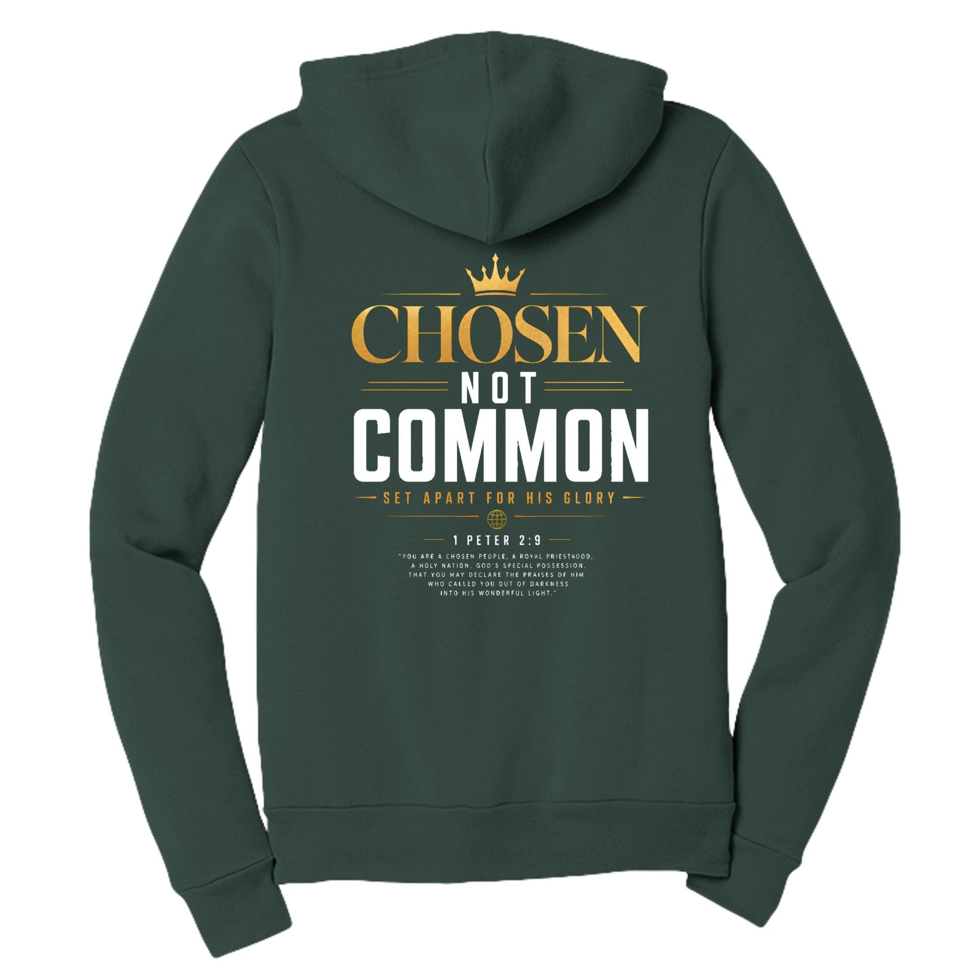 Chosen Not Common Women's Christian Full - zip Hooded Sweatshirt - ClaimedbyGodDesigns