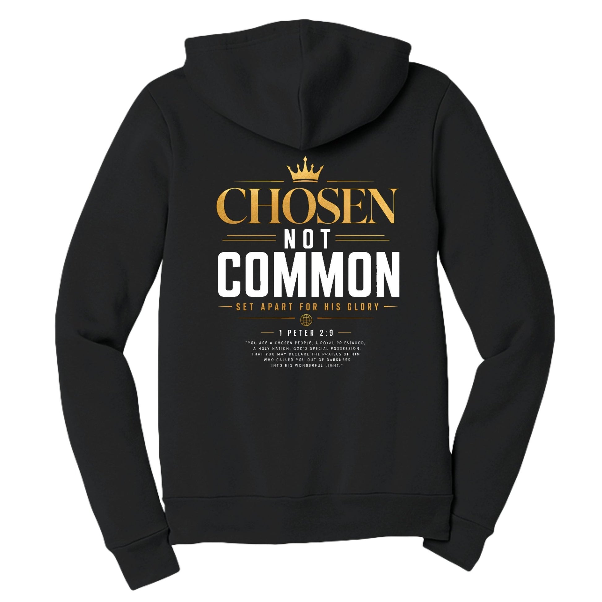 Chosen Not Common Women's Christian Full - zip Hooded Sweatshirt - ClaimedbyGodDesigns