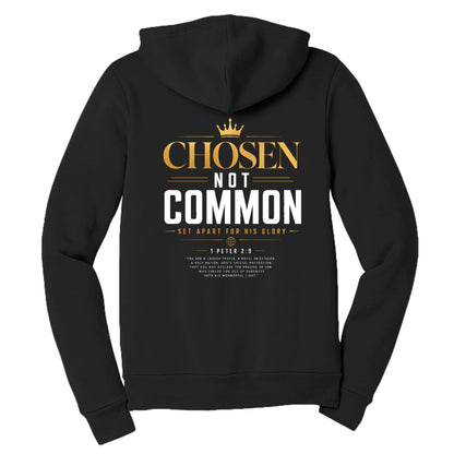 Chosen Not Common Women's Christian Full - zip Hooded Sweatshirt - ClaimedbyGodDesigns