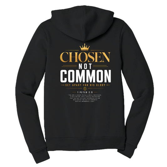 Chosen Not Common Women's Christian Full - zip Hooded Sweatshirt - ClaimedbyGodDesigns