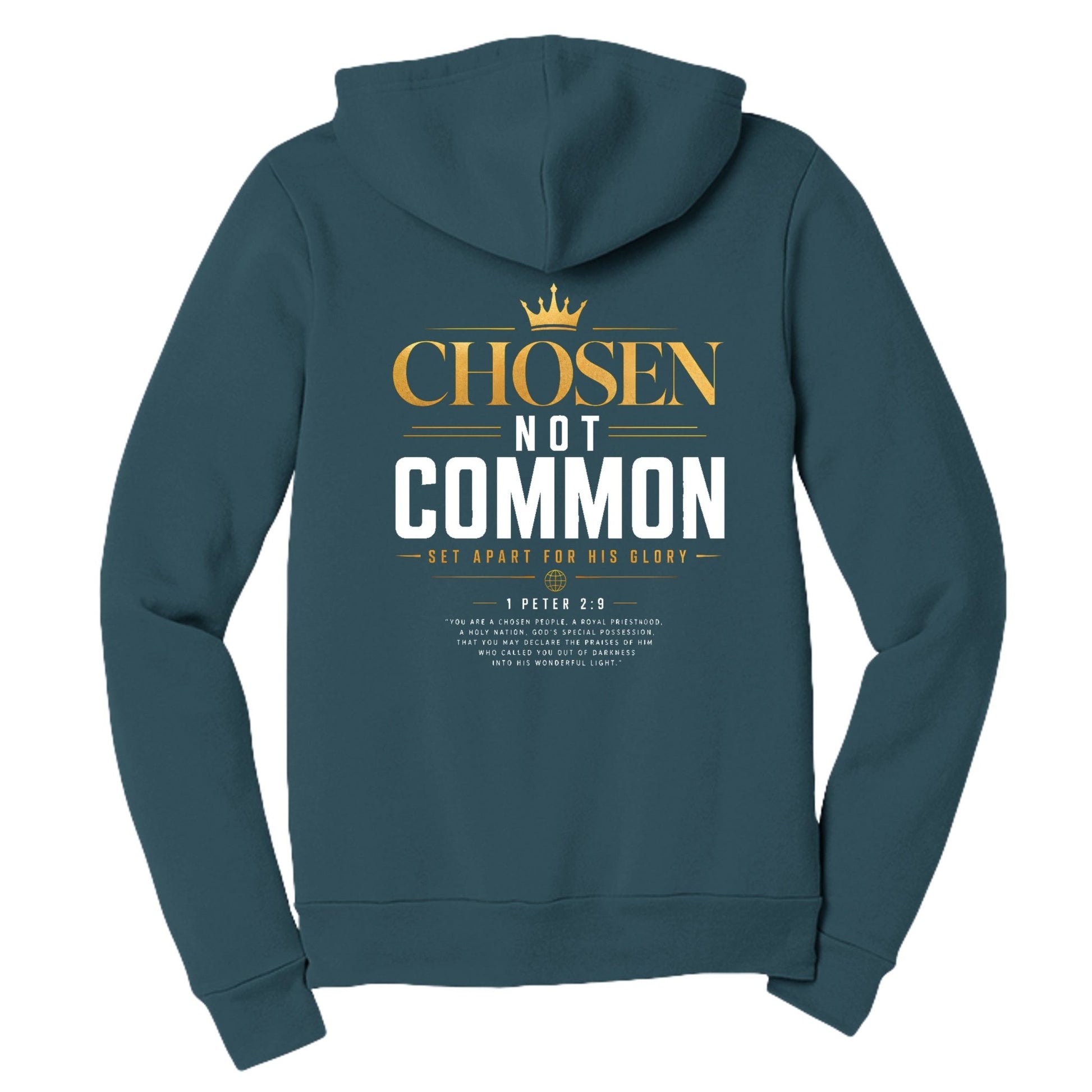 Chosen Not Common Women's Christian Full - zip Hooded Sweatshirt - ClaimedbyGodDesigns