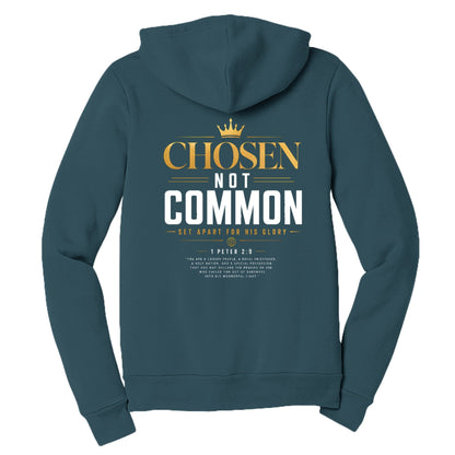 Chosen Not Common Women's Christian Full - zip Hooded Sweatshirt - ClaimedbyGodDesigns