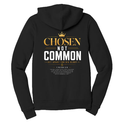 Chosen Not Common Women's Christian Full - zip Hooded Sweatshirt - ClaimedbyGodDesigns