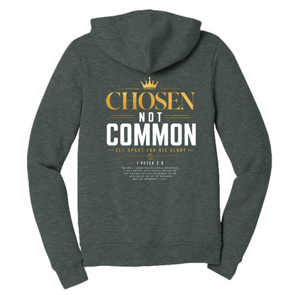 Chosen Not Common Women's Christian Full - zip Hooded Sweatshirt - ClaimedbyGodDesigns