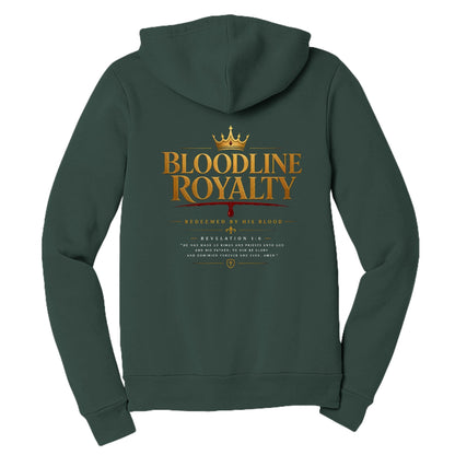 Bloodline Royalty Women’s Christian Full‑Zip Hooded Sweatshirt - ClaimedbyGodDesigns