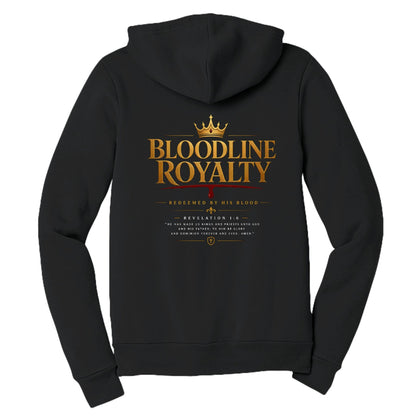 Bloodline Royalty Women’s Christian Full‑Zip Hooded Sweatshirt - ClaimedbyGodDesigns