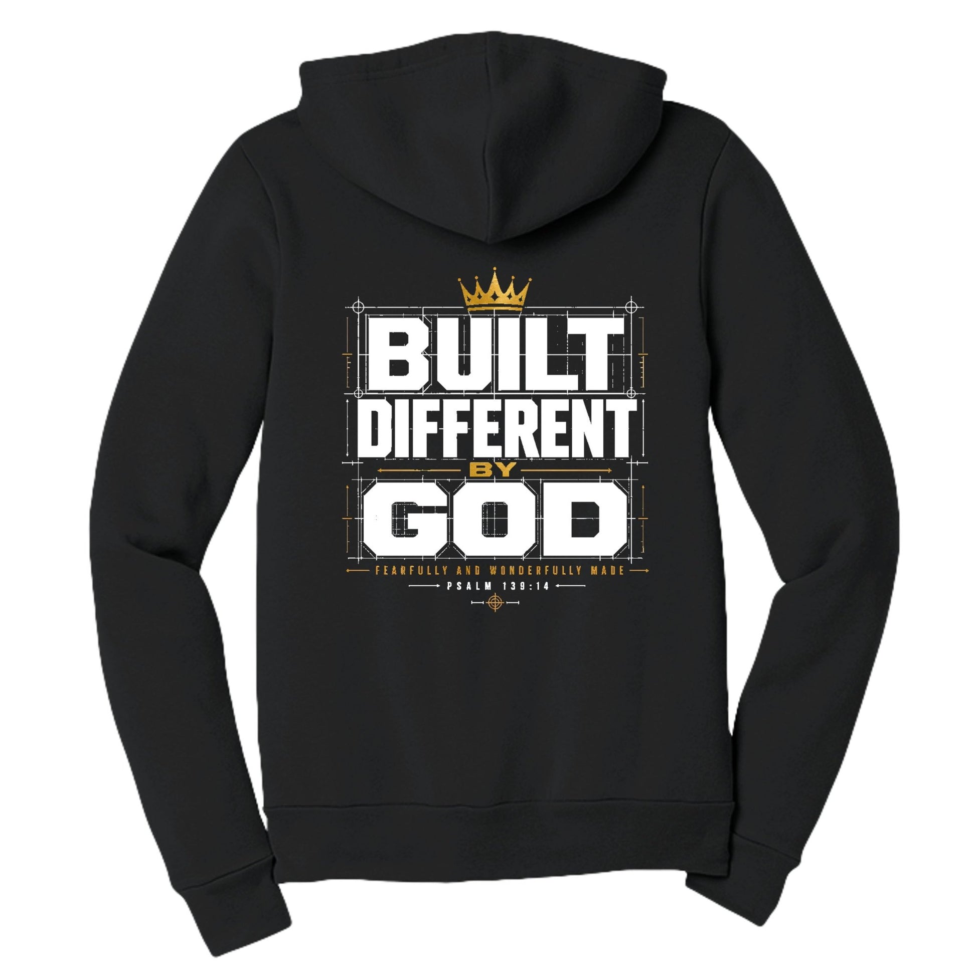 Built Different By God Women’s Christian Full‑Zip Hooded Sweatshirt - ClaimedbyGodDesigns