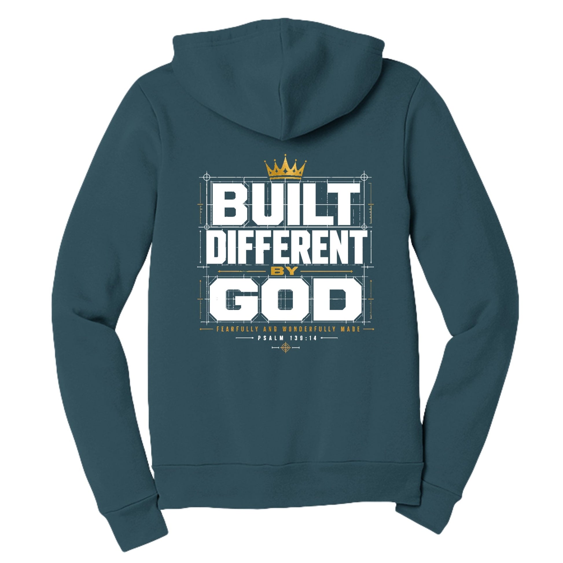 Built Different By God Women’s Christian Full‑Zip Hooded Sweatshirt - ClaimedbyGodDesigns