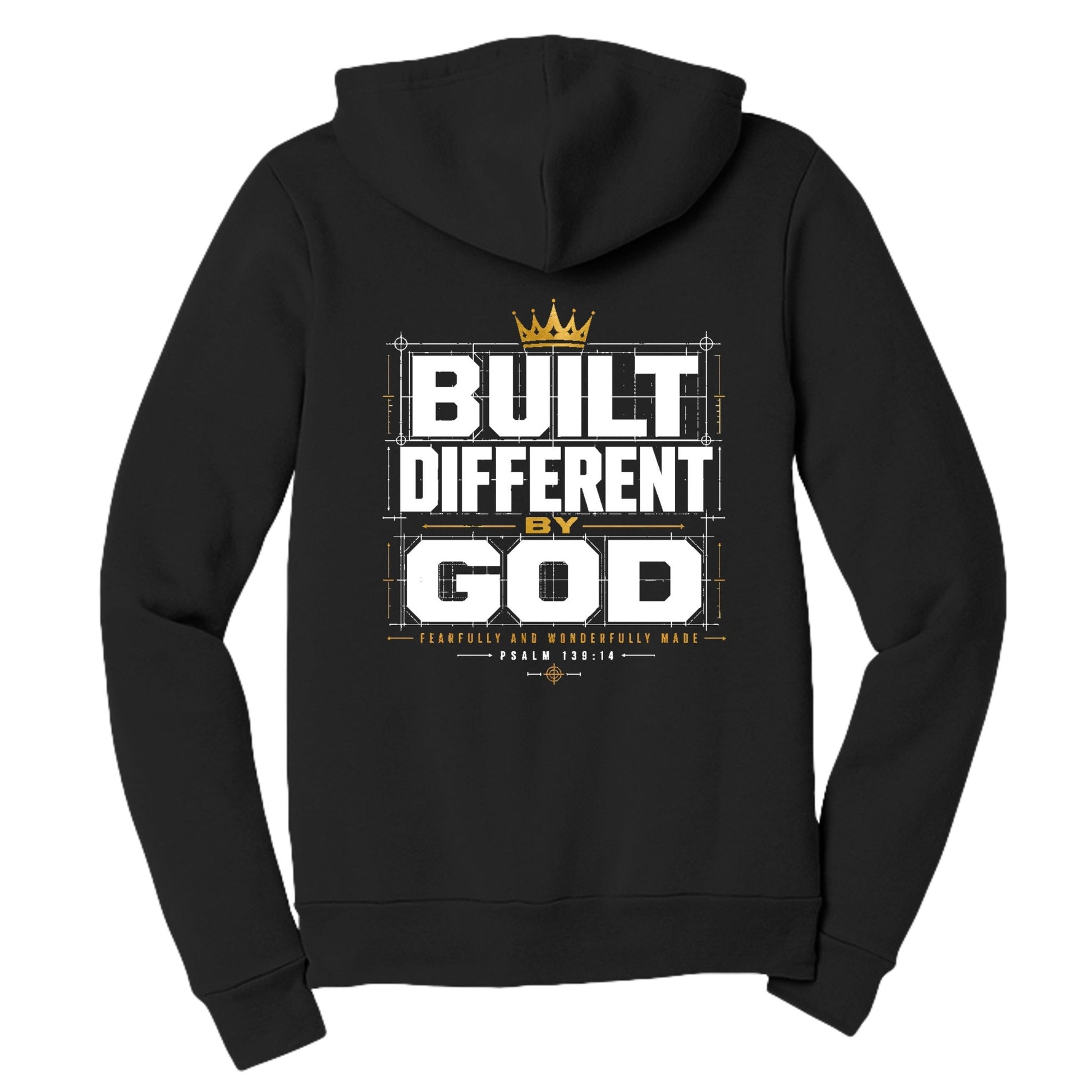 Built Different By God Women’s Christian Full‑Zip Hooded Sweatshirt - ClaimedbyGodDesigns