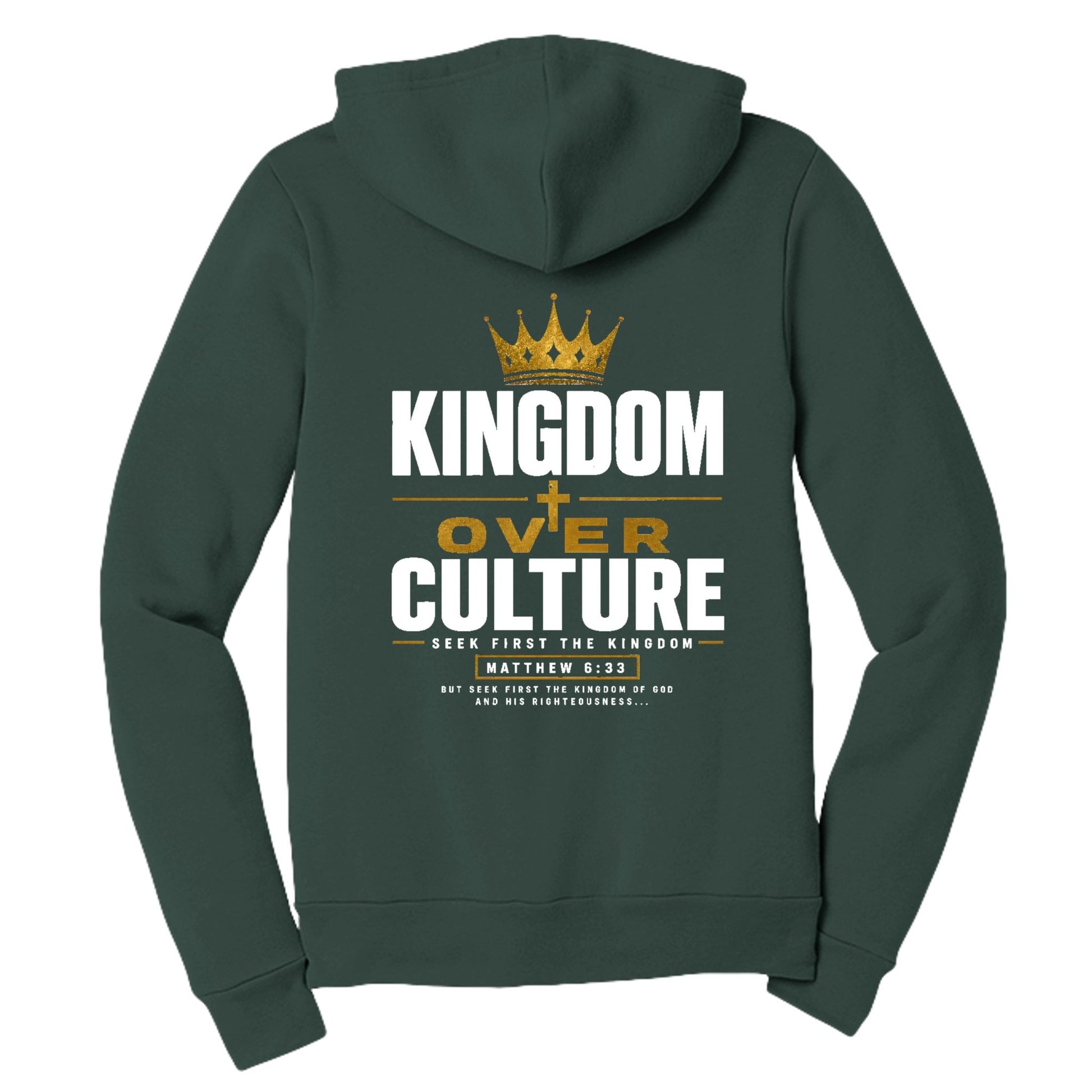 Kingdom Over Culture Women’s Christian Full‑Zip Hooded Sweatshirt - ClaimedbyGodDesigns