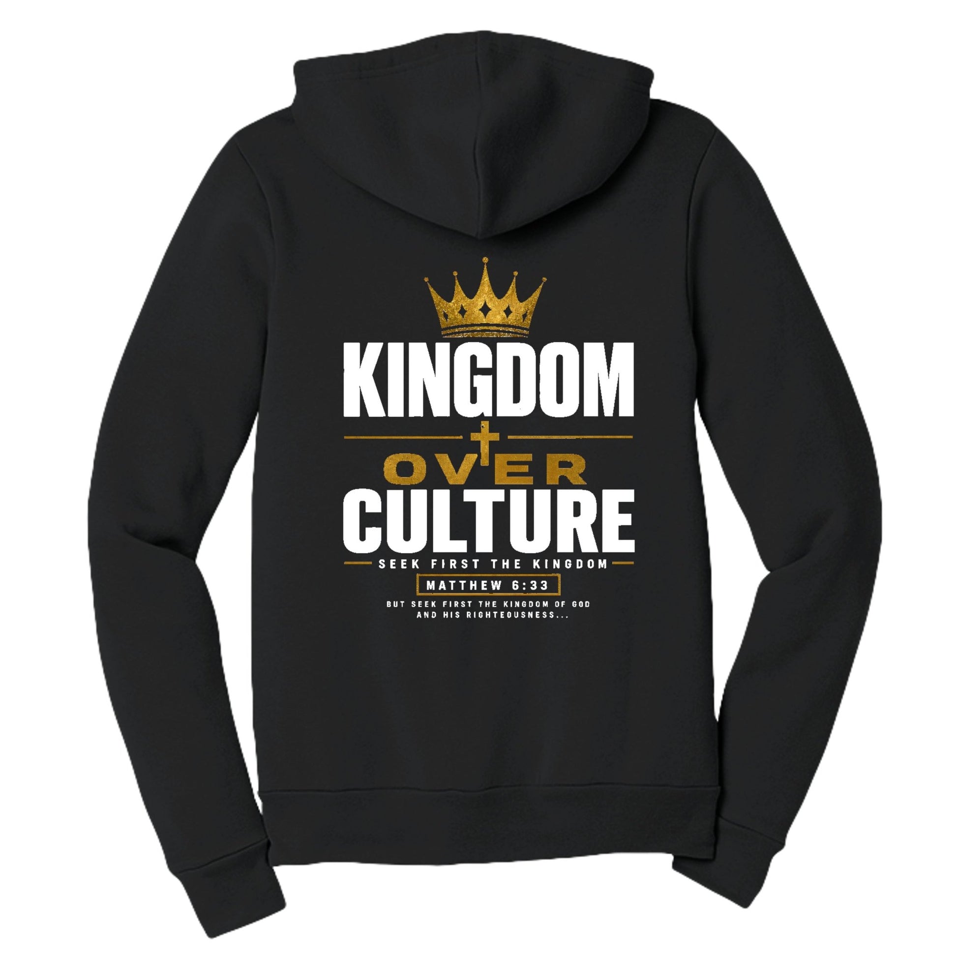 Kingdom Over Culture Women’s Christian Full‑Zip Hooded Sweatshirt - ClaimedbyGodDesigns