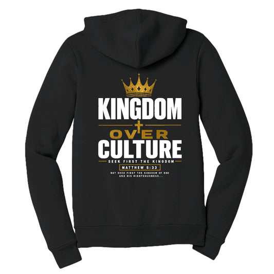 Kingdom Over Culture Women’s Christian Full‑Zip Hooded Sweatshirt - ClaimedbyGodDesigns