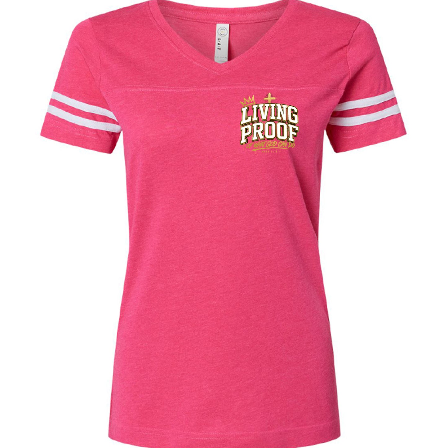 V HT PNK/ BD WHT - 3537 - FRONT