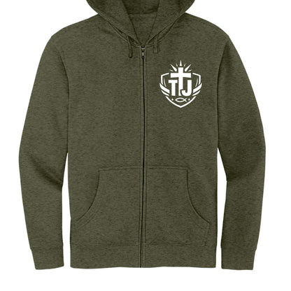 Heathered Olive - DT6102 - FRONT