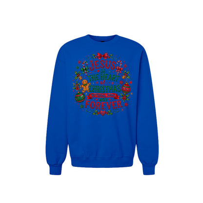 Jesus Is The Heart Of Christmas Unisex Christian Christmas Pullover Sweatshirt - ClaimedbyGodDesigns