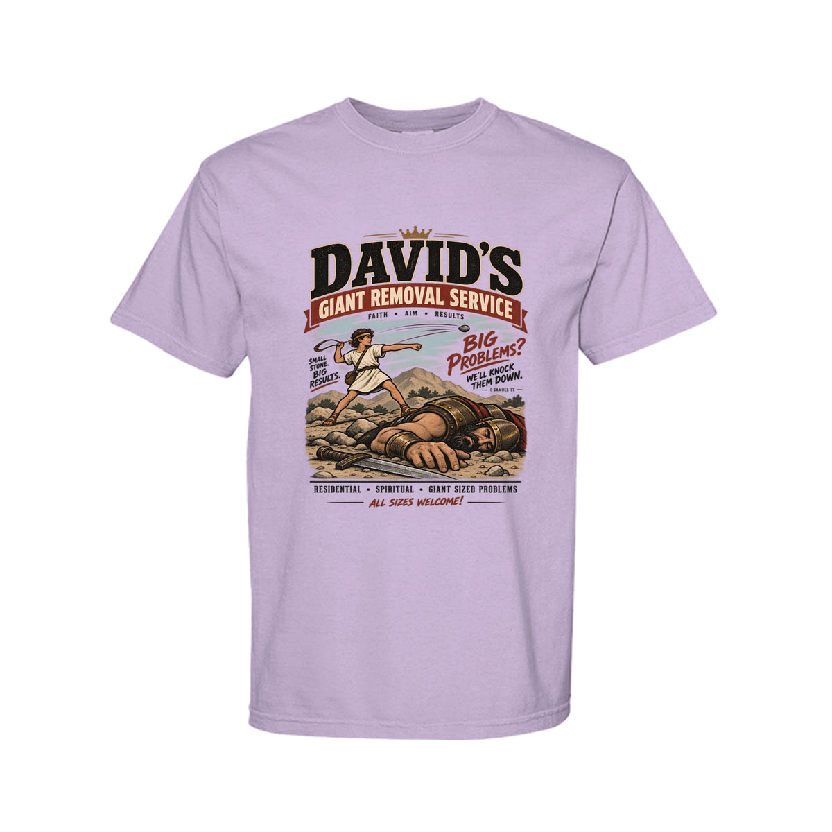 David's Giant Removal Service Funny Christian T-Shirt