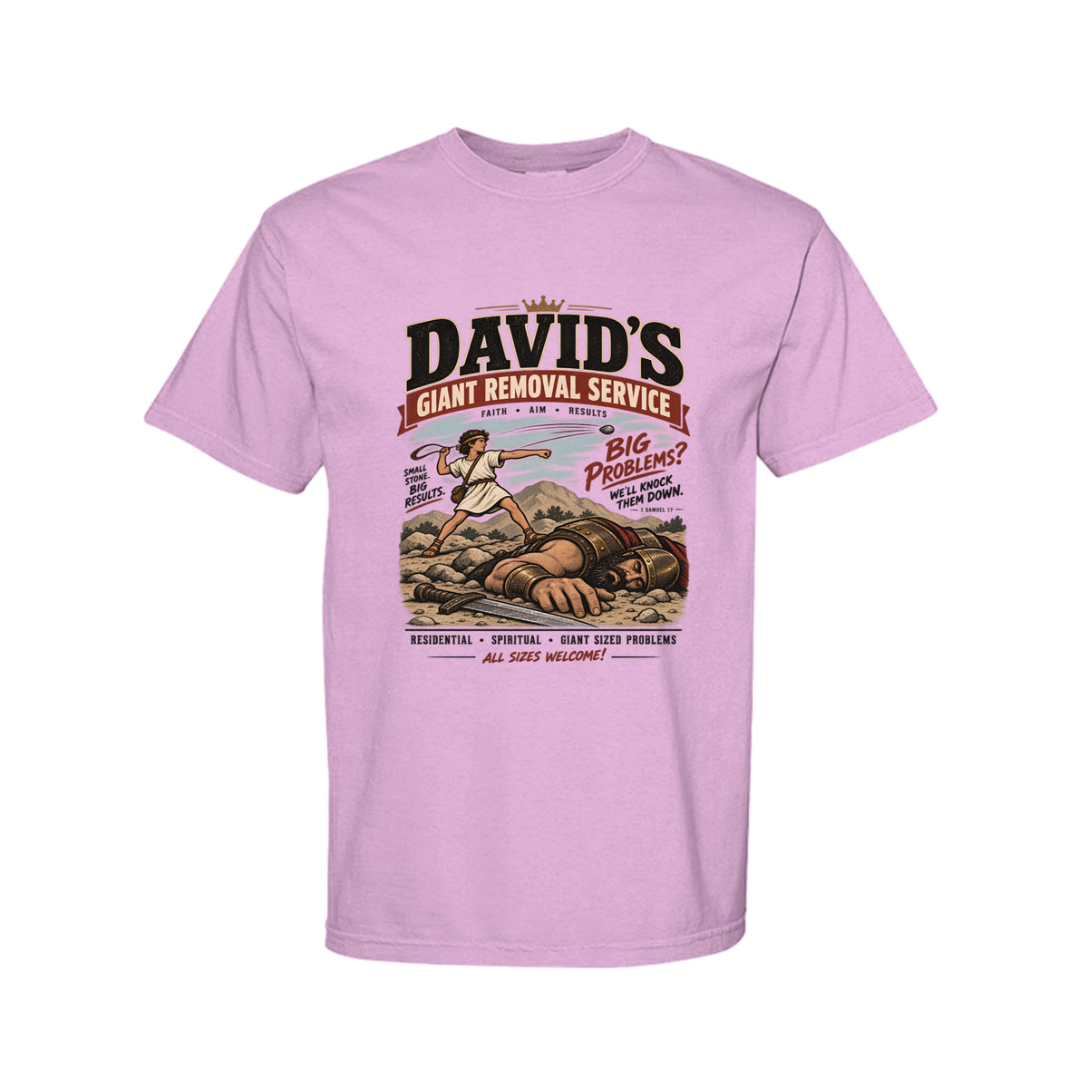 David's Giant Removal Service Funny Christian T-Shirt