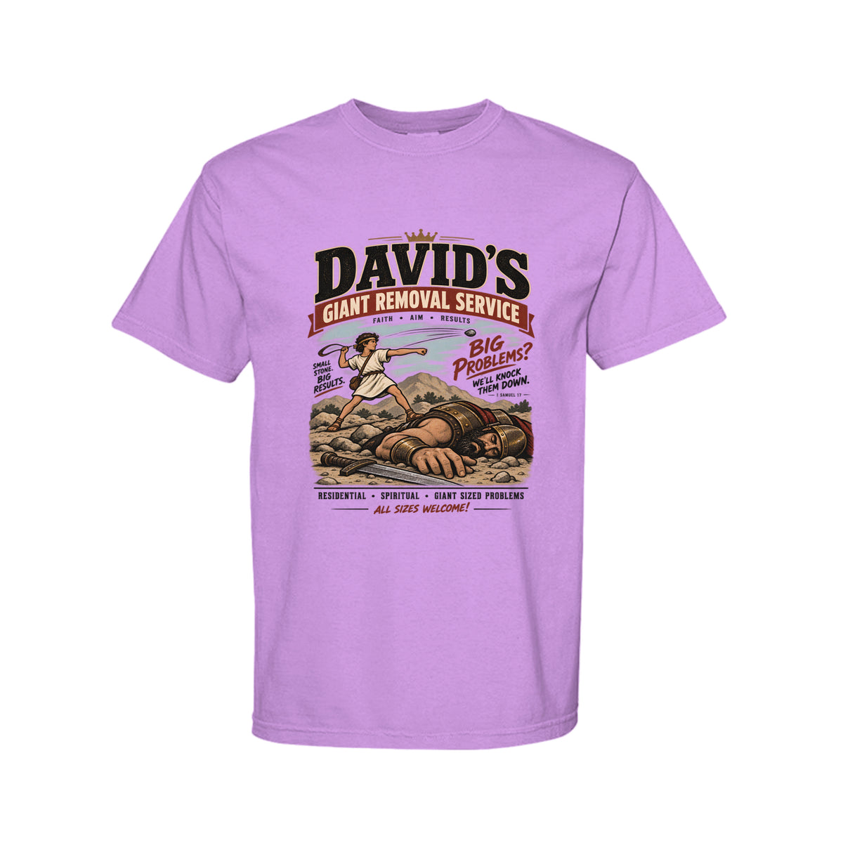 David's Giant Removal Service Funny Christian T-Shirt