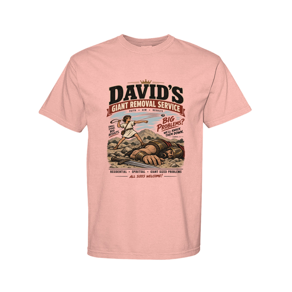 David's Giant Removal Service Funny Christian T-Shirt