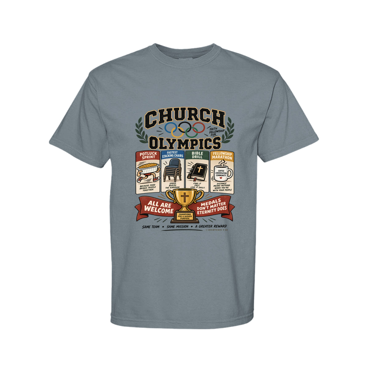 Church Olympics Funny Christian T-Shirt