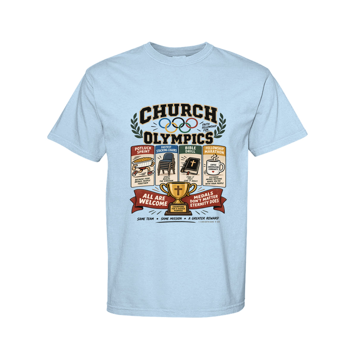Church Olympics Funny Christian T-Shirt