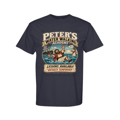 Peter's Water Walking Academy Funny Christian T-Shirt